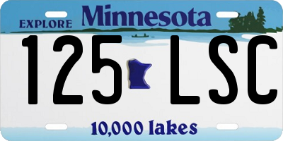 MN license plate 125LSC