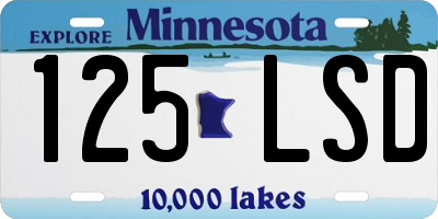 MN license plate 125LSD