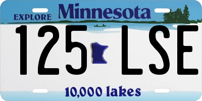 MN license plate 125LSE