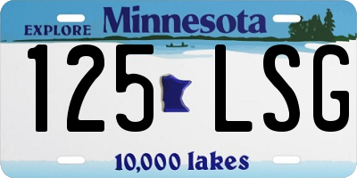 MN license plate 125LSG