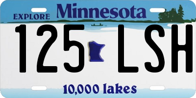MN license plate 125LSH