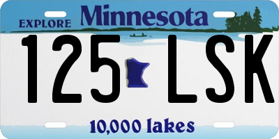 MN license plate 125LSK