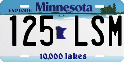 MN license plate 125LSM