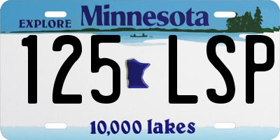 MN license plate 125LSP