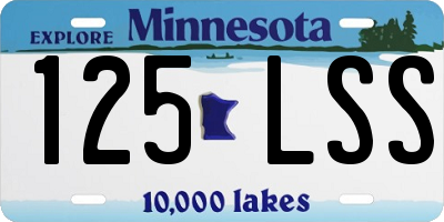 MN license plate 125LSS