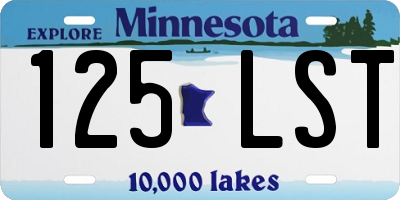 MN license plate 125LST