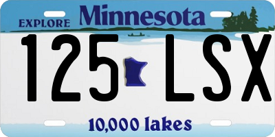 MN license plate 125LSX