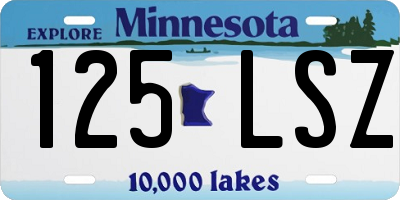 MN license plate 125LSZ