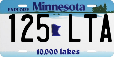 MN license plate 125LTA