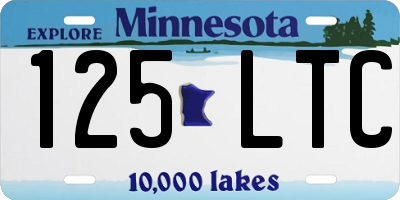 MN license plate 125LTC