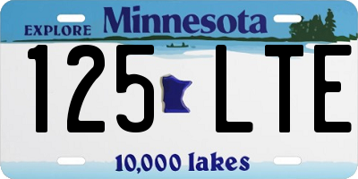 MN license plate 125LTE
