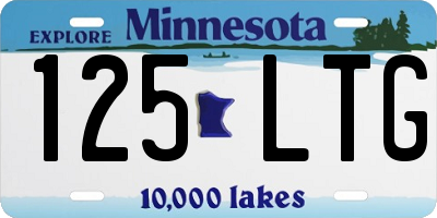 MN license plate 125LTG