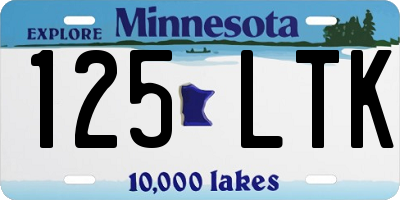 MN license plate 125LTK