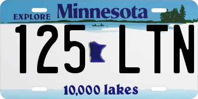 MN license plate 125LTN