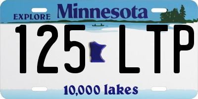 MN license plate 125LTP