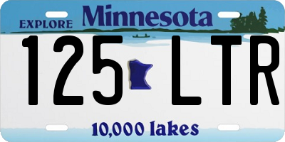 MN license plate 125LTR