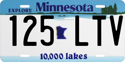 MN license plate 125LTV