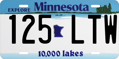 MN license plate 125LTW