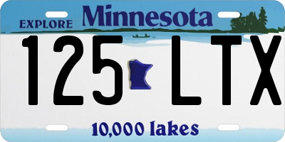 MN license plate 125LTX