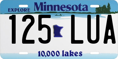 MN license plate 125LUA