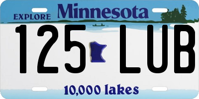 MN license plate 125LUB