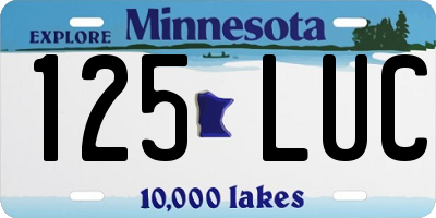MN license plate 125LUC