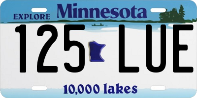 MN license plate 125LUE