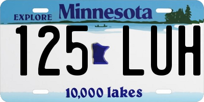 MN license plate 125LUH