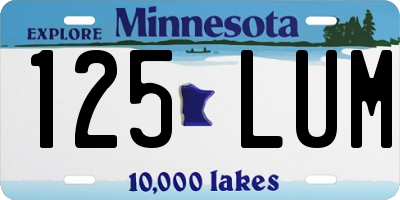 MN license plate 125LUM