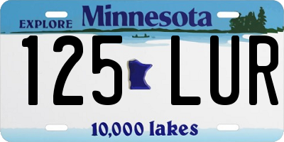 MN license plate 125LUR