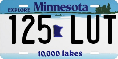 MN license plate 125LUT