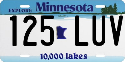 MN license plate 125LUV