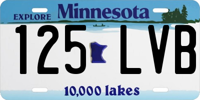 MN license plate 125LVB
