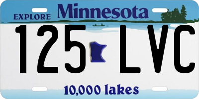 MN license plate 125LVC
