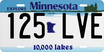 MN license plate 125LVE