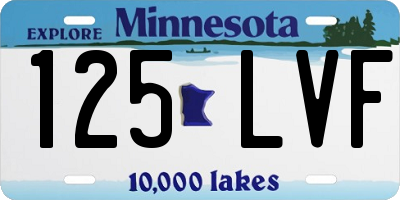 MN license plate 125LVF