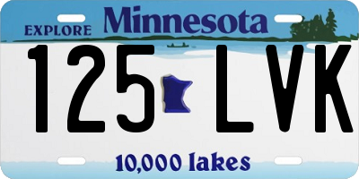 MN license plate 125LVK