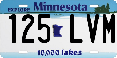 MN license plate 125LVM