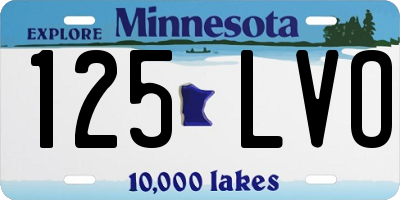 MN license plate 125LVO