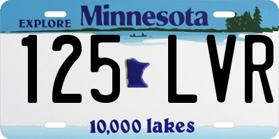 MN license plate 125LVR