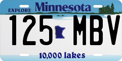 MN license plate 125MBV