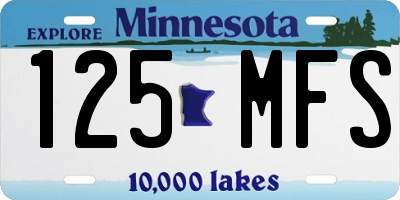 MN license plate 125MFS