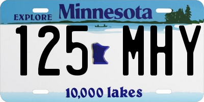 MN license plate 125MHY