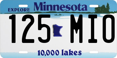 MN license plate 125MIO