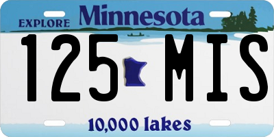 MN license plate 125MIS