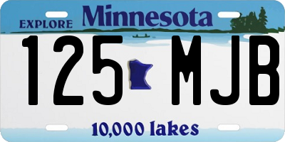 MN license plate 125MJB