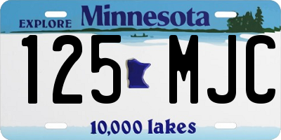 MN license plate 125MJC