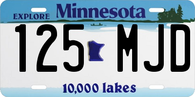MN license plate 125MJD