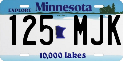 MN license plate 125MJK