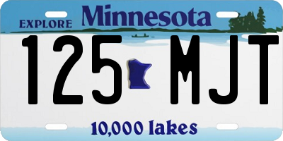MN license plate 125MJT